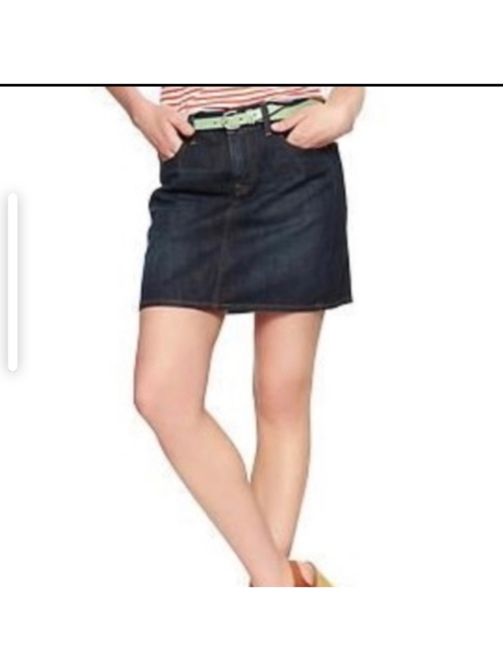 Dark Blue Denim Mini Skirt - Women's Casual Staple